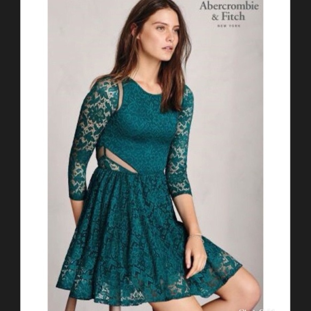 Abercrombie and Fitch Green Lace Dress